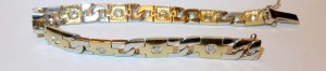 After Repair: Mens Diamond and Gold braceleet