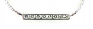 Diamond bar necklace