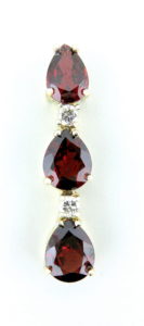 Garnet Diamond Pendant