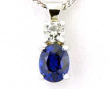Sapphire and Diamond necklade