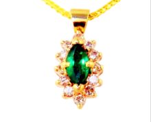 #Emerald Diamond Pendant # May babies