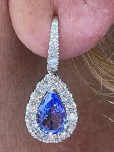 Tanzanite earring