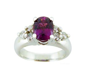Violet Sapphire Diamond Ring
