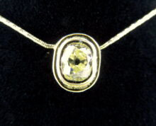 #canaryyellowdiamondneckalce