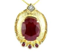 #rubypendant #rubydiamondpendant