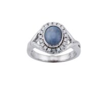 Star Sapphire Engagement Ring