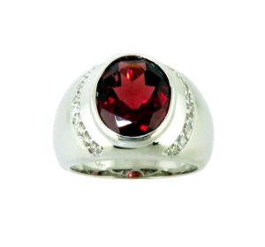 Garnet Mens Ring