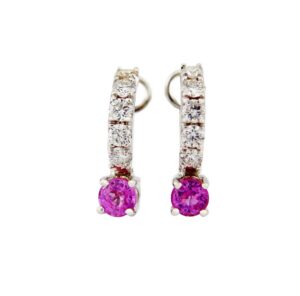 pink sapphire earrings