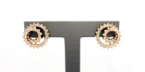 Spiral diamond earrings