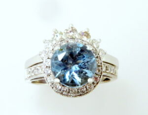 Aquamarine Crystal Ring