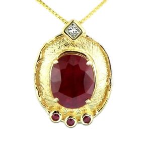 Ruby Diamond Pendant